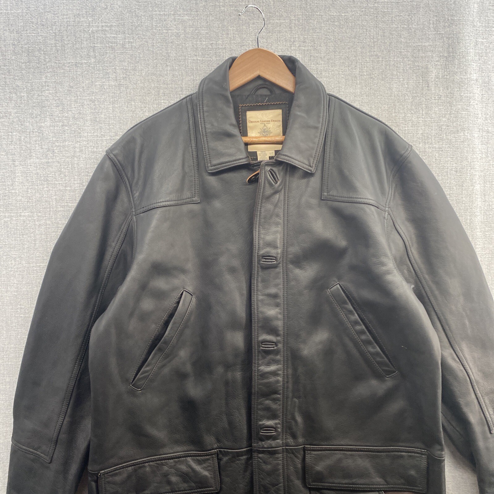 Territory Ahead Leather Chore Jacket Mens Large LONG … Gem