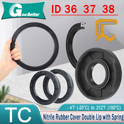 Oil Seal Metric Size  Lipped Rotary Shaft Seal NBR (36mm - 38mm Inside Dia) 
