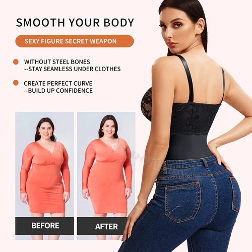 Seamless Bodysuit for Women Tummy Control Shapewear Sculpting Thong Body Shaper - Picture 8 of 62
