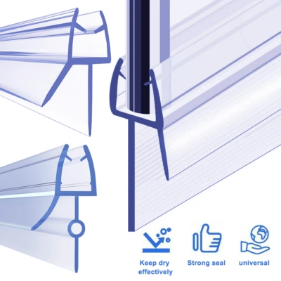 LONENESSL Ersatzdichtung Duschkabine Wasserabweiser Schwallschutz Dichtung für 5-10mm Glas