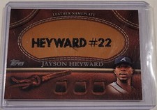 2011 Topps Glove Leather Nameplate Jayson Heyward #MGL-JHE Braves Jason