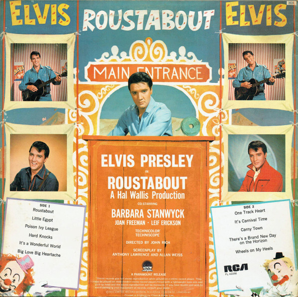 Elvis Presley Roustabout UK(英)盤 LP Mono Elvis – Roustabout – Vinyl (LP, Album, Mono), 1964 [r3454405