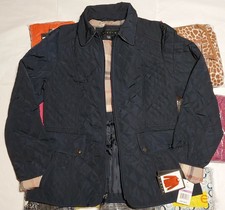 $89 Nwt Giacca Womens Small Quilted Jacket | Ink Navy Blue Coat Last One