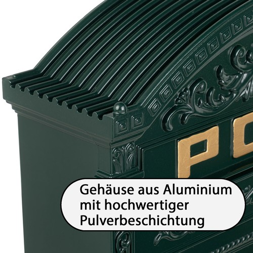 Briefkasten Englischer Postkasten zur Wandmontage grün Nostalgie Antik Stil - Bild 9 von 15