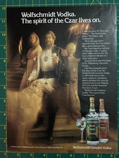 1979 Vintage Wolfschmidt Genuine Vodka 100 Proof Czar St Petersburg Print Ad R1