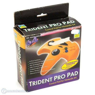 N64 - Controller / Pad #gelb Trident Pro [Logic3] mit OVP