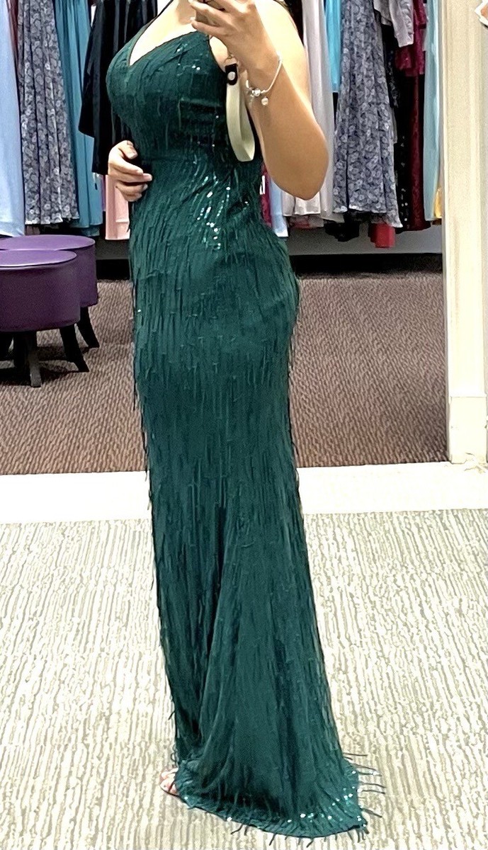 David's Bridal Emerald Green Women's Sequin Gown | eBay