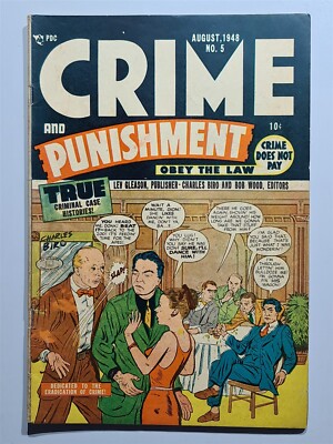 CRIME AND PUNISHMENT #5 VG/FN (5.0) AUGUST 1948 LEV GLEASON