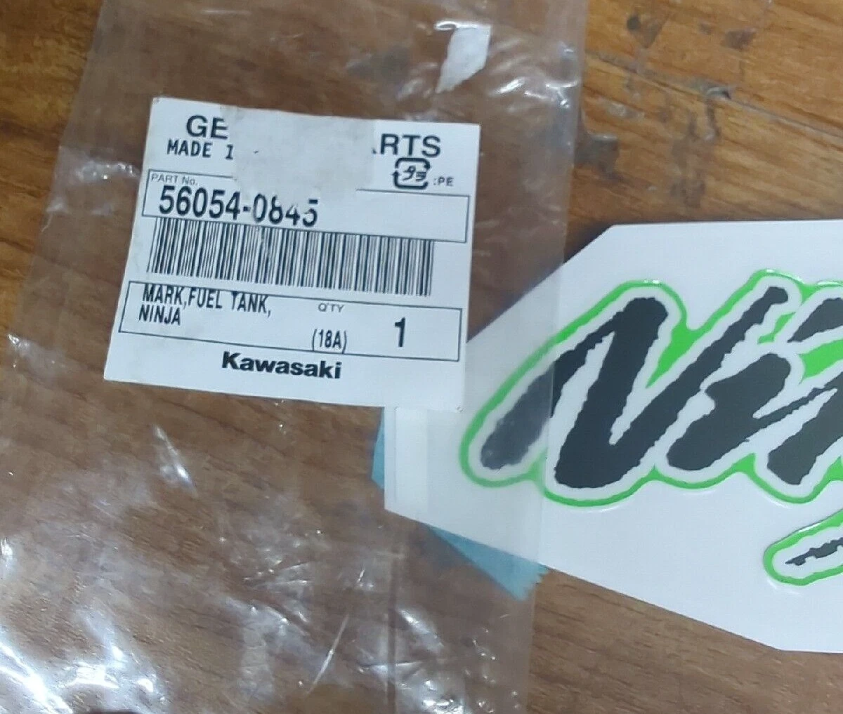 Kawasaki Ninja ZX-10R ZX-6R OEM 56054-0845 Mark Fuel Tank Decal