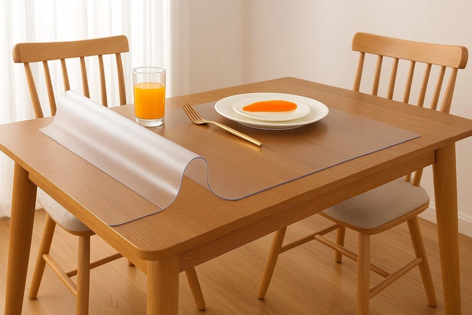 Tovaglia Trasparente Plastificata Antimacchia Protettiva Tavolo PVC spessore 1mm - Immagine 2 di 4