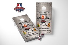 Personalized Name Backyard BBQ Cornhole Board Vinyl Wrap Skins Laminated Sticker