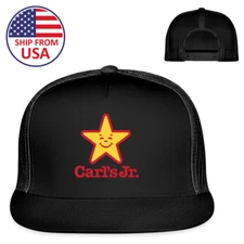 Carl's Jr Black Trucker Hat Cap Adult Size
