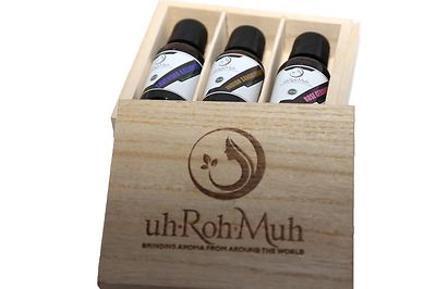 Indian Essence essential oil 3 bottle gift set - 15 ml euro dropper