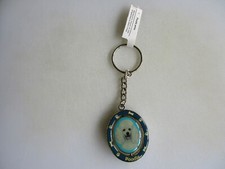 Swiveling Poodle Photo Key Chain