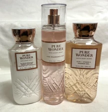 Bath & Body Works PURE WONDER Body Lotion, Shower Gel, Fragrance Mist SET!