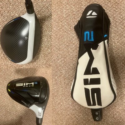 TaylorMade SIM2 MAX-D 5W 19° TENSEI BLUE TM50 S Fairwayholz mit Abdeckung...