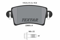 Textar Bremsbelagsatz, Scheibenbremse 2366901 FüR Nissan Opel Renault