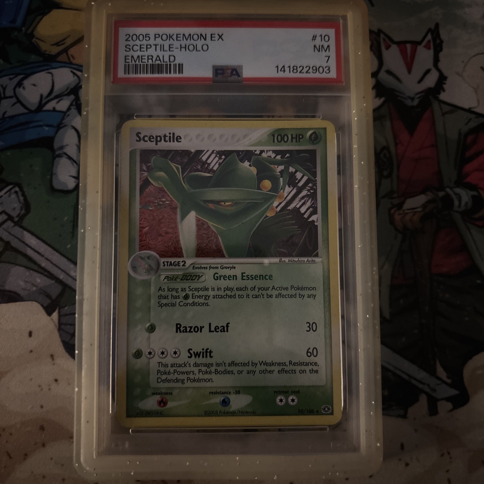 2005 Pokemon EX Emerald 10 Sceptile holo PSA 7  #10/106 POP 30