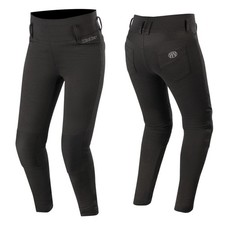 Leggins moto pantaloni donna traspiranti protezioni kevlar ginocchia fianchi
