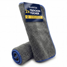 2X Trockentuch Mikrofasertuch Auto Poliertuch 800GSM Saugstark Autopflege  40x40