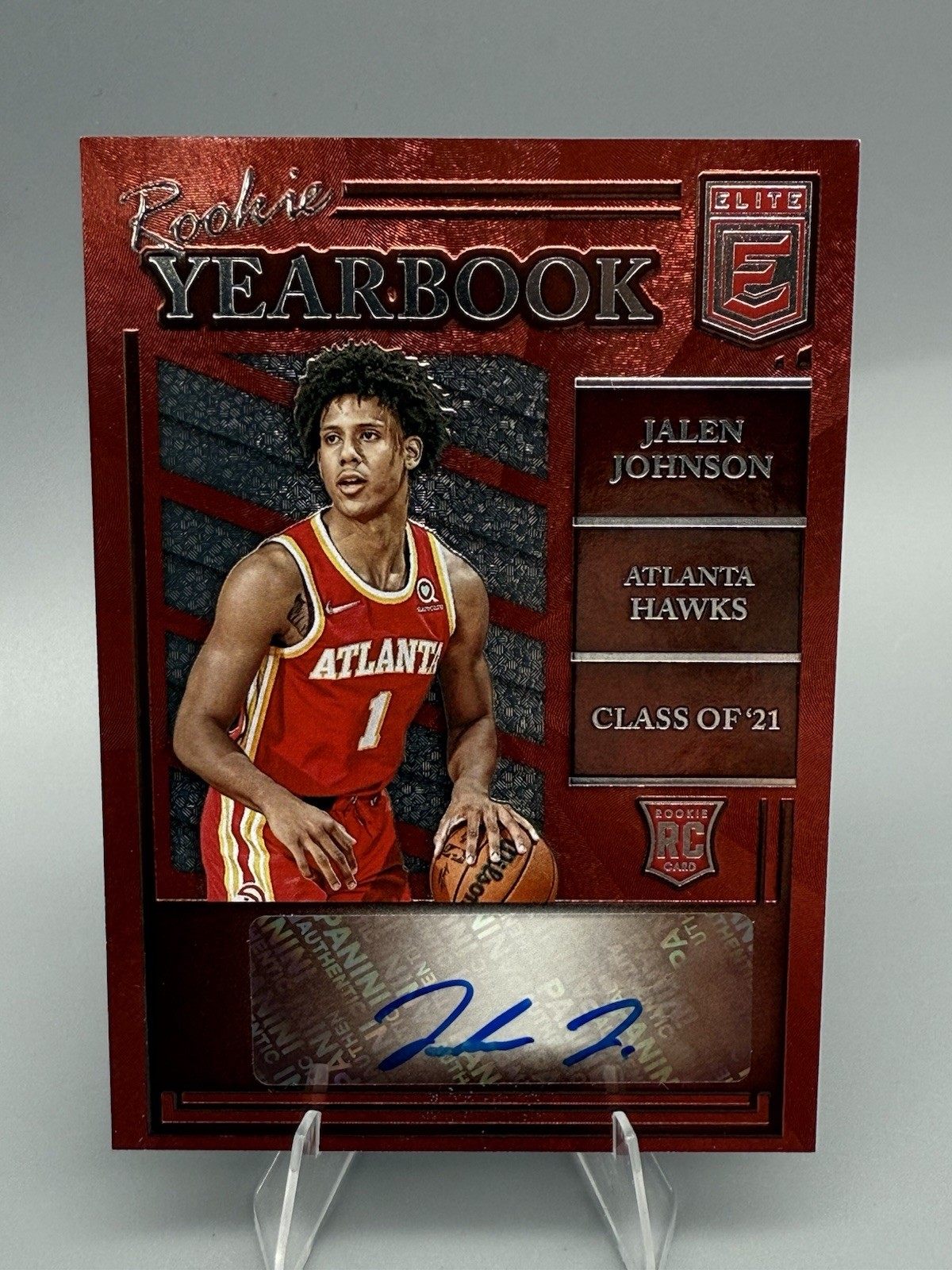 2021-22 Donruss Elite Jalen Johnson Rookie Yearbook Auto