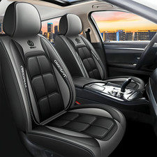 Black Full Covers Deluxe Universal Protector PU Leather Seat Covers UK