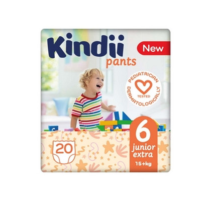 5900095037330 Kindii Pieluchomajtki junior extra rozmiar 6 (15+ kg) 20 szt. Harp
