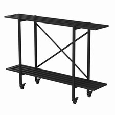 2-Tier Metal Plant Stand with Wheels 45.67 L X 10.3 W X 29.9 In. H , 440 Lbs. C