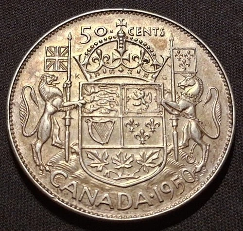 1950 Canada 50 Cents Half Dollar - George VI