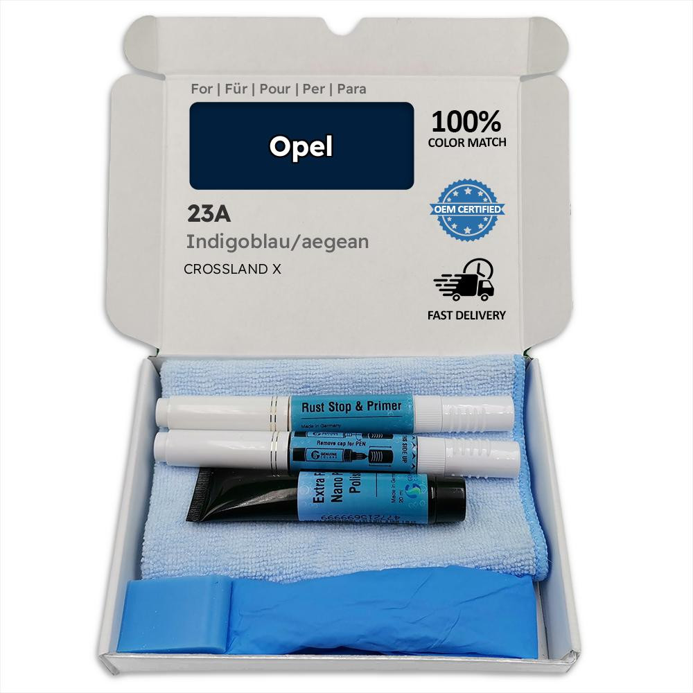 Lackstift für Opel Blau INDIGOBLAU AEGEAN BLUE 23A CROSSLAND X Stift Stick