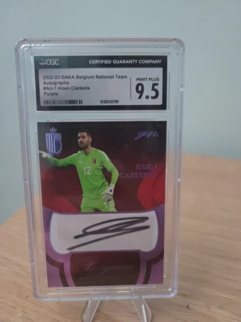 22/23 Koen Casteels Autograph 14/25 Belgium national team daka 9.5 CGC Slab