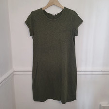 Gap Womens Dress Green Size M UK 10 12 100% Cotton T-Shirt Knee Length