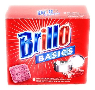 Basics Steel Wool Scrub Pads, 8-ct. Box