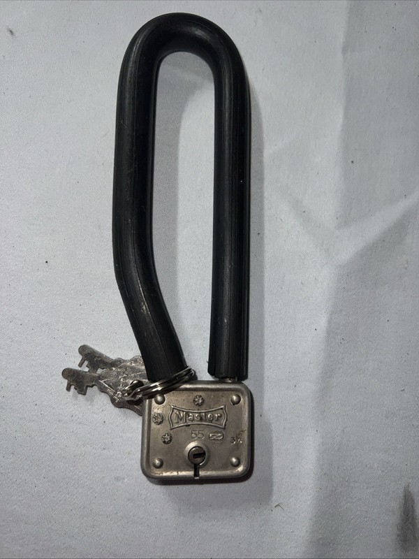 Vintage Master Lock Bike Lock #55 With Keys Works Great!
