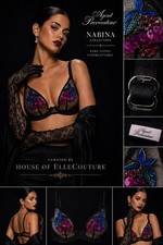 Agent Provocateur Nabina SS17 High Apex Bra Beaded Mesh Rare 34B Luxury
