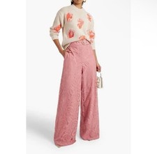 Zimmermann - Kaleidoscope Lace Wide Leg Pants Trousers Pink Size 3 Size 10 US