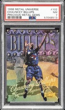 1998 METAL UNIVERSE PRECIOUS METAL GEMS #102 CHAUNCEY BILLUPS 48/50 PSA 7