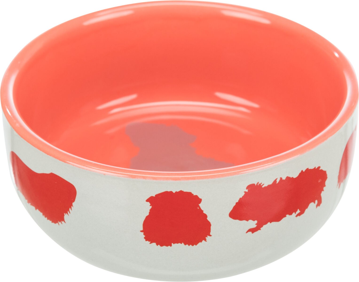 TRIXIE SMALL ANIMAL CERAMIC FOOD WATER BOWL GUINEA PIG MOTIF PATTERN 250ML