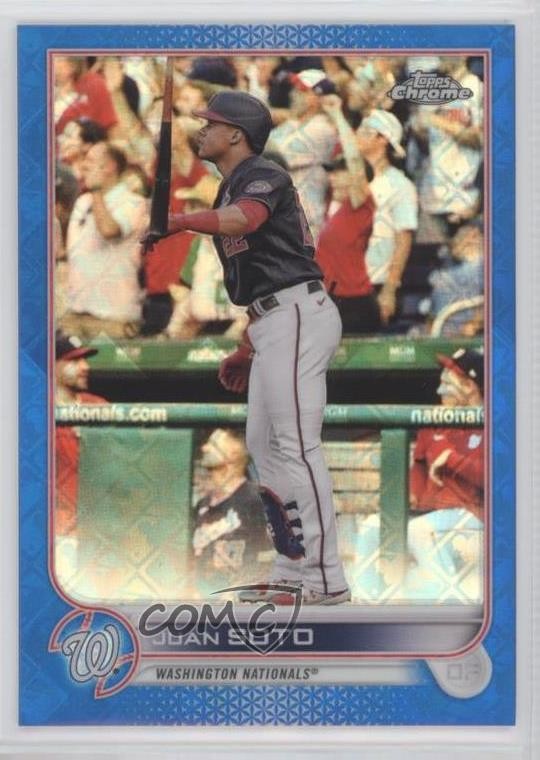 2022 Topps Chrome Logofractor Edition Blue Refractor 42/150 Juan Soto #36 0lq5
