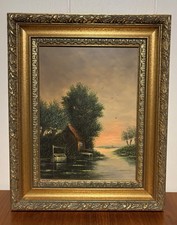 Hendrik Breedveld Oil On Board   Summer Cottage On Water