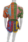Farm Rio Womens Collared Floral Linen Short Sleeve Romper Multicolor Size XS — photo 3