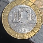 France 2000 10 Francs RF Winged Figure Bi-Metallic Coin KM#1287 — photo 5