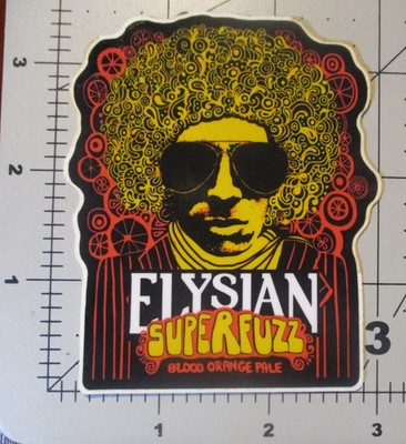 ELYSIAN BREWING seattle SUPERFUZZ black STICKER decal craft beer brewery I