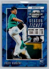 2019 Panini Chronicles #6 Yusei Kikuchi Contenders Optic Blue Ice #/99
