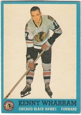 1962-63 Topps NHL # 39 Kenny Wharram CHI Black Hawks EX! NO U.S. SHIPPING!