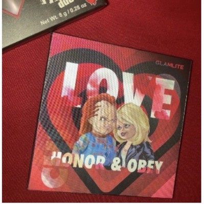 Limited edition Glamlite Chucky Blush Duo Kit Pressed Powder Pink n Red