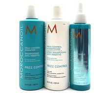 Moroccanoil Frizz Control Shampoo, Conditioner  Frizz Shield Spray Trio