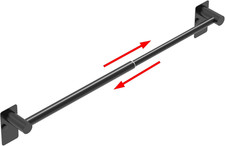 Towel Bar, 14Inch to 25Inch Adjustable Towel Holder Rod, Self Adhesive Wall Moun