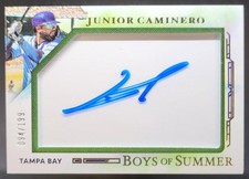 2025 Panini Boys of Summer Junior Caminero Jumbo Acetate /199 Auto Rays NE