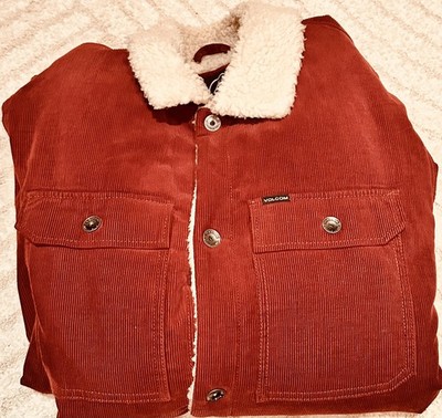 Volcom Keaton Cord Sherpa Winter College Jacket Gr. XL 
